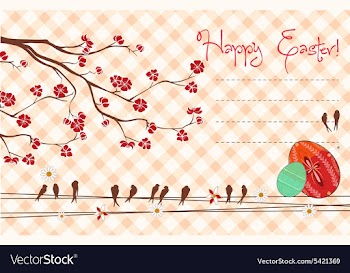 Easter background vector image