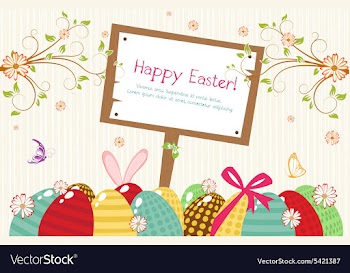 Easter background vector image