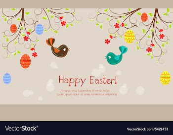Easter background vector image