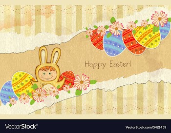 Easter background vector image