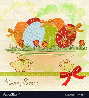 Easter background vector image