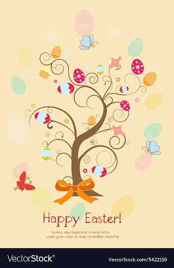 Easter background vector image