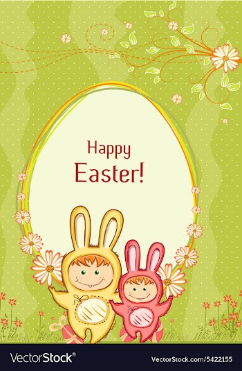 Easter background vector image