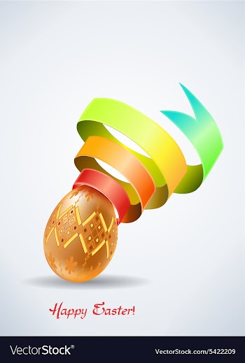 Easter background vector image