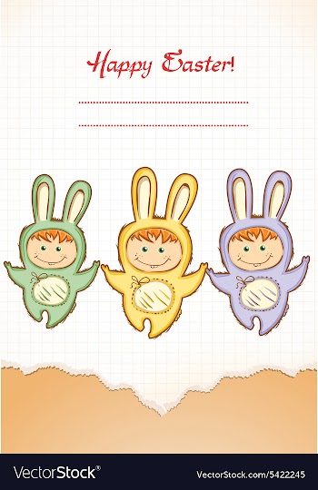 Easter background vector image
