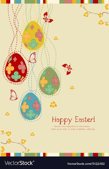 Easter background vector image