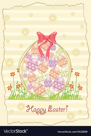 Easter background vector image