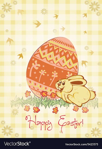 Easter background vector image