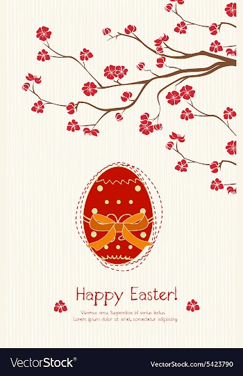Easter background vector image