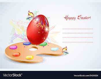 Easter background vector image