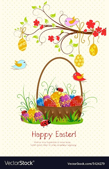 Easter background vector image