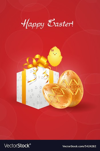 Easter background vector image