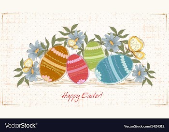 Easter background vector image