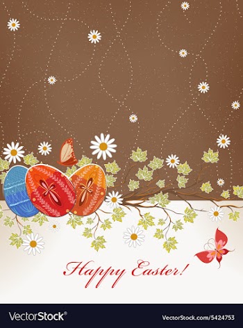 Easter background vector image