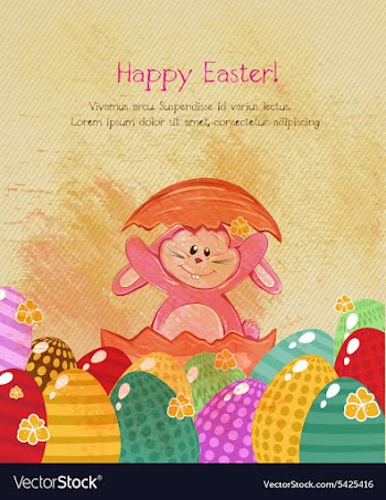 Easter background vector image