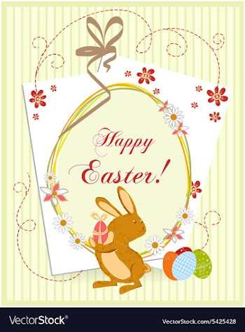 Easter background vector image