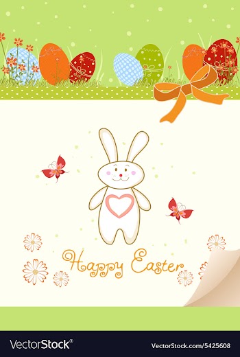 Easter background vector image