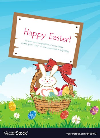 Easter background vector image