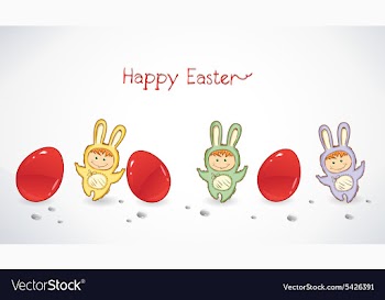 Easter background vector image