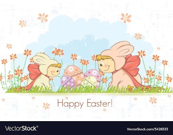 Easter background vector image