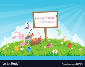 Easter background vector image