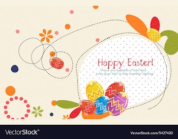 Easter background vector image