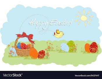 Easter background vector image