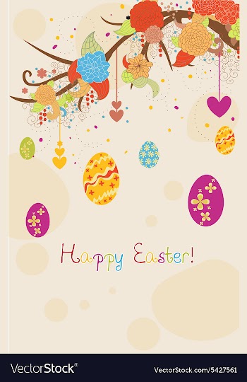Easter background vector image