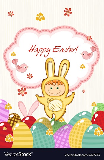 Easter background vector image