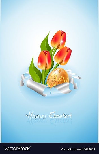 Easter background vector image