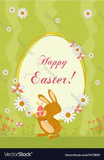 Easter background vector image