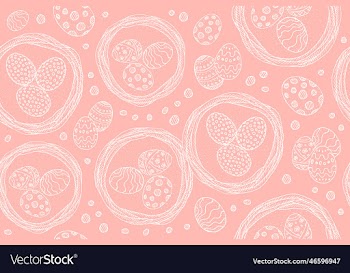 easter background with decorated eggs