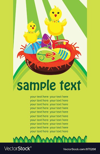 Easter background with eggs vector image