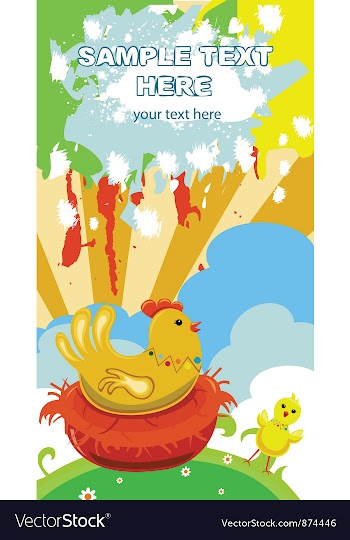 Easter background with eggs vector image