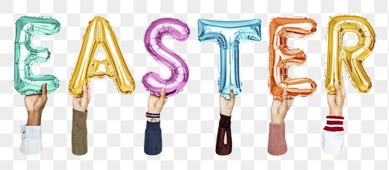 Easter balloon png word sticker, | Free PNG - rawpixel