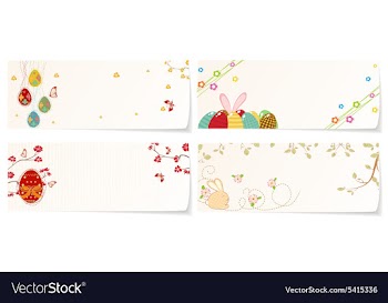 Easter banners vector image