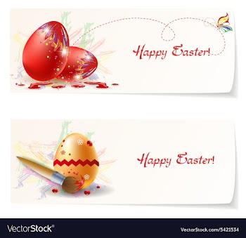 Easter banners vector image