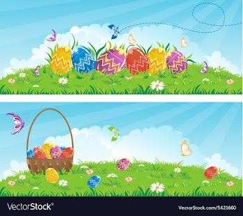 Easter banners vector image