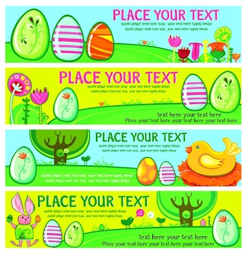 Easter Banners with room for your text.