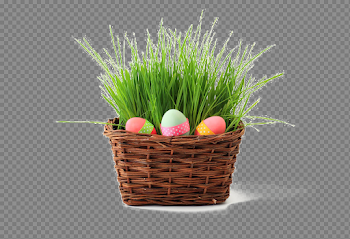 Easter Basket PNG Image Background