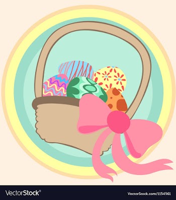 Easter basket vector image