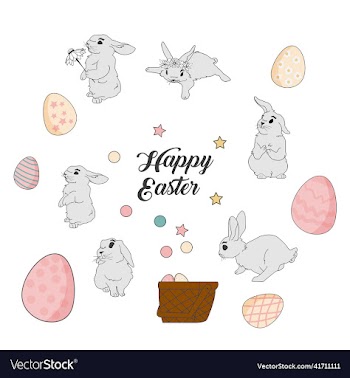 easter bunny and egg clip art