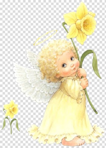 Easter Bunny Angel Christmas, daffodil transparent background PNG clipart