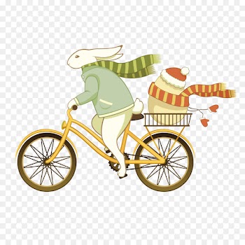 Easter Bunny Bicycle Easter egg Here Comes the Easter Cat - bike ride 
