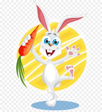 Easter Bunny Bugs Bunny Rabbit Clip art - Hand drawn cute cartoon rabbit dancing carrot 