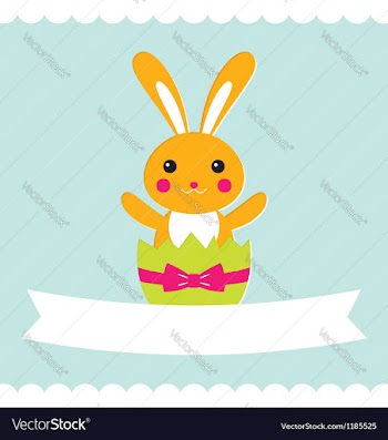  					Easter bunny card vector image														