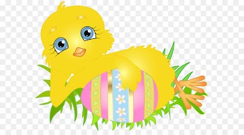 Easter Bunny Chicken Clip art - Easter Chick with Egg PNG Clip Art Image 
