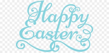 Easter Bunny Clip art - Blue Happy Easter Transparent PNG Clip Art Image 