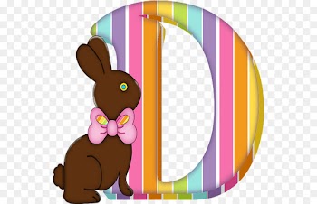 Easter Bunny Clip art - Chocolate letter D 