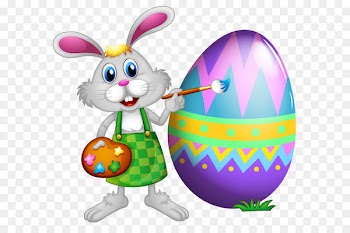 Easter Bunny Clip art - Easter Bunny and Colored Egg PNG Clipart Picture 